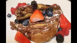 Nutella stuffed Panettone french toast