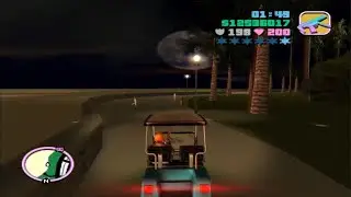 Grand Theft Auto: Vice City Bad fire fighter running over pedestrians with golf Cart, part 12