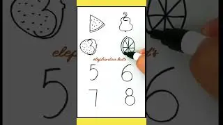 convert numbers into drawing #shorts #draw #easydrawing #number #1-8 #viralreel #numbers #minecraft