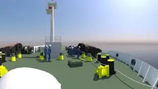 Virtual Reality 3D video for e-learning course on mooring operations