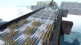 Massive CLONE ARMY Bridge LAST STAND! - Men of War: Star Wars Mod Battle Simulator