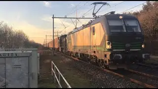 Rare trainconsist Blerick Shuttle Container Train! Vectron pull diesel locomotive and container🚂👍👍👍👍