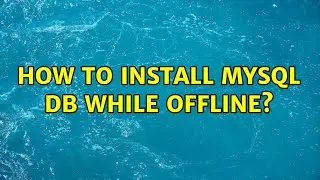 Ubuntu: How to install mysql DB while offline?