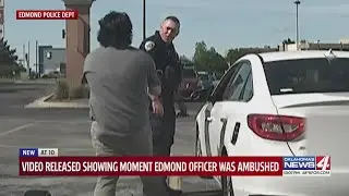 Video released showing moment Edmond officer was ambushed