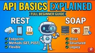 API Basics Explained: REST vs SOAP, Endpoints, Methods, JSON vs XML | Full Beginner Guide