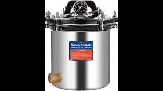 BAOSHISHAN 18L Steam Autoclave 13 QT Capacity Stainless Steel Portable Lab Autoclave 110V