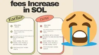 SOL Fees बढ़ गई हैं | DU SOL Ug Admission Fees Hike 2024 Sad News