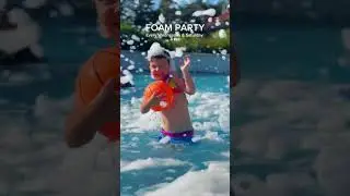 Foam party checklist: ✓ Swimsuit ✓ Big smile ✓ Ready to get covered in bubbles!
