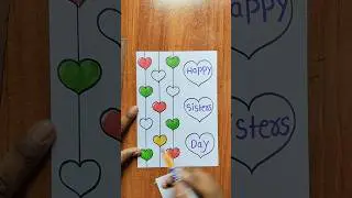 Happy Sister's Day Greeting Card Making #shorts #card #sistersday