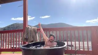 Burgeoning with B&uuml;rgoonie 3.30.23 cold water dip#pawilds #coldwatertherapy #wimhof #wimhofmethod