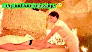 A relaxing leg and foot massage #massage #therapeutic  #relax 