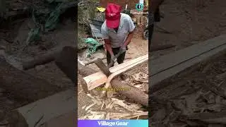 Strength and Skill: The Art of Splitting Wood #woodworking #craftsmanship #manual labor