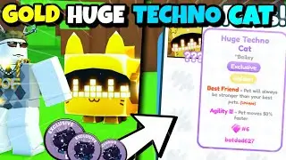 1st EVER GOLDEN HUGE TECHNO CAT In Pet Simulator X (Insane Offers)
