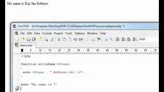 PHP Tutorial 8 - Functions