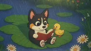 🐶📖 2 Hours of Lofi Hip Hop &ndash; Dog Reading in the Rain with Duck Friend 🦆 | Chill Beats to Relax/Study