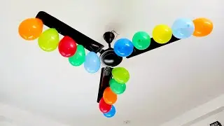 GUBARA Ceiling Fan! Amazing Balloon Blade 🎈Test 90°Rotation 3 Circular Edison Fan