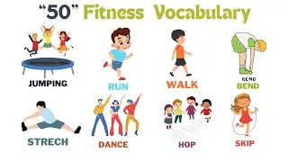 English Vocabulary for Exercising | Keeping Fit |Fitness Words | Learn English |Staying Healthy#kids