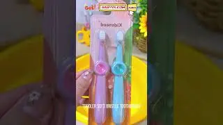 Toddler Soft Bristle Toothbrush: Soft Bristles Protect Sensitive Gums, Wide Handle for Easy Grip.