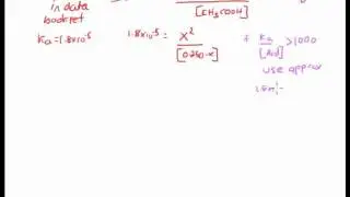 Finding pH of a Weak Acid Chem 30