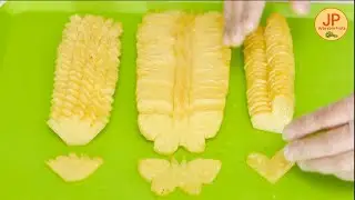 Abacaxi Cortado de Diferentes Formas | JP Arte com Fruta