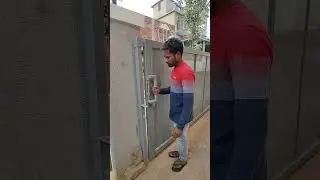 Best sliding gate handle and lock two in one #ms gate #fabrication #viralshorts #slidinggate