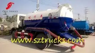 Cesspit Emptier manufacturer supply 8000liters vacuum sewage suction truck