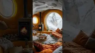 Relaxing Winter Escape in a Wooden Cabin #WinterEscape #WoodenCabin #Relaxation