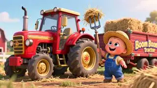 Horse&rsquo;s Boom Boom Tractor 🚜🎶 Fun Farm Song | Learn ABCs & 123 with Baby