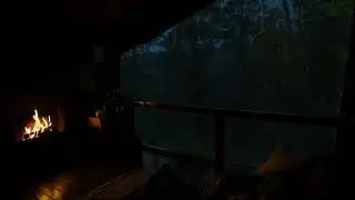 🌧️ Come Inside, Stay Warm, and Drift Into Sleep with Gentle Rain and Crackling Fire Sounds