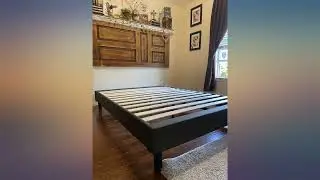 ZINUS Curtis Upholstered Platform Bed Frame // Mattress Foundation // Wood Slat review