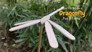 Do it yourself 🌟How to Make a Balanced Dragonfly from popsicle stick
