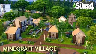 I BUILT A MINECRAFT VILLAGE | MINECRAFT BUILD SPEEDBUILD | THE SIMS 4 STOP MOTION SPEED BUILD