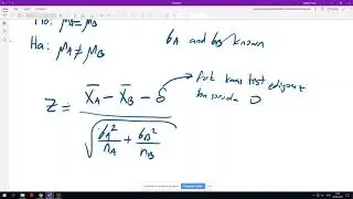 İki ortalama farkının z testi (z test of means - two samples)