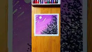 Sunset Landscape Painting 🌅 | Easy Step-by-Step Tutorial #shorts #ramsidah_sanhin