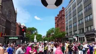 Giant Soccer Ball at 2015 Boston Pride/Gay Parade