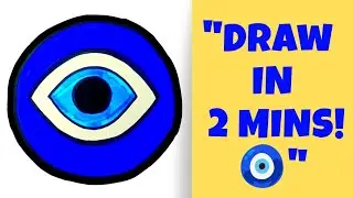 Satisfying Evil Eye 🧿Drawing Tutorial: Clean Lines & Vibrant Colors