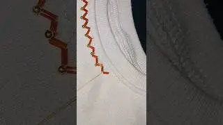👗 Quick Neck Embroidery Design 🪡 #embroidery #neckline #handstitch #handmade #shorts