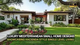 Luxury Mediterranean Small Homes Showcasing Hacienda Style Single Level Living Design
