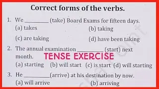 Correct forms of the verbs | Tense exercise #1 | Diligent Shiksha Point | #tense_exercise
