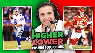 Which QB has the MOST Passing TDs all time? (Higher or Lower)