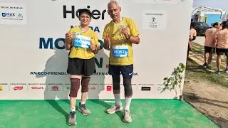 Noida Monsoon Marathon 2025 #running #mindset #motivation #couple