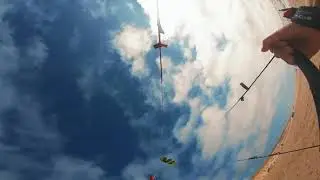Powerkite PeterLynn Hornet 4.0 at beach first person view with sound !