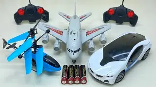 Лучший радиоуправляемый летающий вертолет с RC-самолетом A380 и 3D-световой машинкой. Распаковка,...