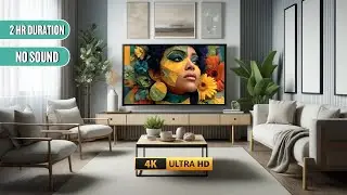 Vibrant BLACK Woman Afrocentric WALL ART | 4k Frame TV Art | 2HR | #tvart #frametvart #framedart #4k