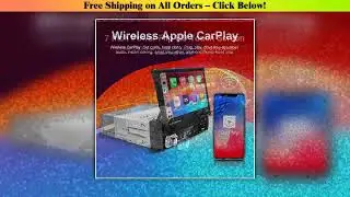 1 Din HD Touchscreen 7 Inch Flip Out Car Stereo Car Radio Receivers Support Carplay & Android Auto
