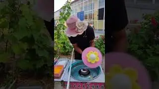 Inspired from real flower #shorts #candyfloss #cottoncandy #asmrcandy
