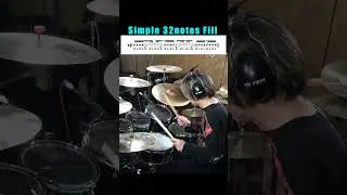 Simple 32notes Drum Fill-in 32分音符でドラムフィルイン 叩いてみた  Drum Fill-in #drums  #sakaedrums  #rudiments