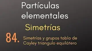 84 Partículas elementales - Simetrías - Simetrías y grupos tabla de Cayley triangulo equilátero