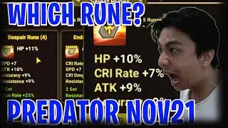 WHICH RUNE, DIMENSION PREDATOR  NOV 2021 - isengdudegame Summoners war