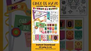Cinco de Mayo Party Printables #may5th #partyprintables #cincodemayo #printables
